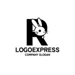 画像1: 「R」から顔を出すうさぎのロゴ (1)