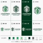 画像18: ヘキサゴンと柱が調和する信頼の建築ロゴ (18)