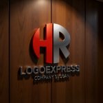 画像5: 円の中に収められた「HR」の洗練されたロゴ (5)