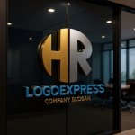 画像15: 円の中に収められた「HR」の洗練されたロゴ (15)