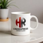 画像16: 円の中に収められた「HR」の洗練されたロゴ (16)