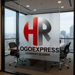 画像11: 円の中に収められた「HR」の洗練されたロゴ (11)