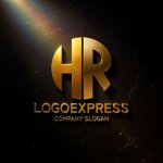 画像12: 円の中に収められた「HR」の洗練されたロゴ (12)