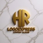 画像13: 円の中に収められた「HR」の洗練されたロゴ (13)