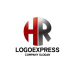 画像1: 円の中に収められた「HR」の洗練されたロゴ (1)