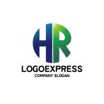 画像3: 円の中に収められた「HR」の洗練されたロゴ (3)