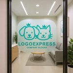 画像6: 王冠をかぶった犬と猫の仲良しロゴ (6)