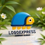 画像12: ポップで愛らしいカメのキャラクターロゴ (12)