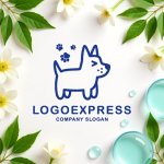 画像9: 楽しい犬と足跡のロゴ (9)