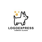 画像3: 楽しい犬と足跡のロゴ (3)