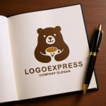 画像6: コーヒーを愛するクマのほっこりロゴ (6)