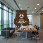 画像9: コーヒーを愛するクマのほっこりロゴ (9)
