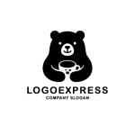 画像3: コーヒーを愛するクマのほっこりロゴ (3)