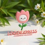 画像12: 笑顔の花が咲くキュートなキャラクターロゴ (12)