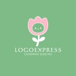 画像4: 笑顔の花が咲くキュートなキャラクターロゴ (4)