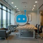 画像9: ロボットの顔をモチーフにした先進的なロゴ (9)