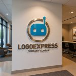 画像10: ロボットの顔をモチーフにした先進的なロゴ (10)
