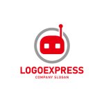 画像3: ロボットの顔をモチーフにした先進的なロゴ (3)