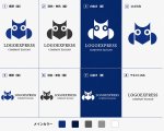 画像18: 幾何学的なフクロウの知性ロゴ (18)
