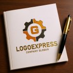 画像6: ギアと「G」を組み合わせた技術と信頼のロゴ (6)