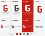 画像18: G字とシャープなラインが重なるモダンロゴ (18)