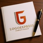 画像6: G字とシャープなラインが重なるモダンロゴ (6)