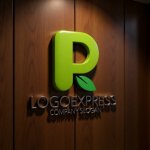 画像5: 若葉が添えられた「PR」のナチュラルロゴ (5)