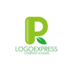 画像1: 若葉が添えられた「PR」のナチュラルロゴ (1)