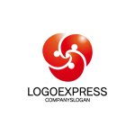 画像3: 三人が手を取り合う絆と調和のコミュニティロゴ (3)
