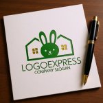 画像6: うさぎと住まいが調和するナチュラルなロゴ (6)