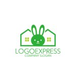 画像1: うさぎと住まいが調和するナチュラルなロゴ (1)