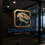 画像15: 力強さとインパクトを放つ恐竜（T-REX）のロゴ (15)