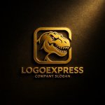 画像12: 力強さとインパクトを放つ恐竜（T-REX）のロゴ (12)