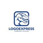 画像1: 力強さとインパクトを放つ恐竜（T-REX）のロゴ (1)