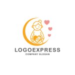 画像3: 妊婦さんと赤ちゃんを優しく包む絆のロゴ (3)