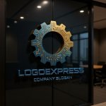 画像15: ギアと回路が融合した先進的なテクノロジーロゴ (15)