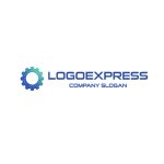 画像2: ギアと回路が融合した先進的なテクノロジーロゴ (2)