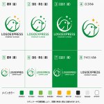 画像18: 円と星が輝く小鳥のナチュラルロゴ (18)