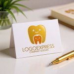 画像16: 親子で笑顔の歯のキャラクターロゴ (16)