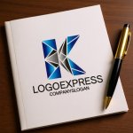 画像6: ポリゴンデザインが光る「K」の先進的ロゴ (6)