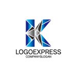 画像1: ポリゴンデザインが光る「K」の先進的ロゴ (1)