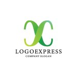 画像3: 流線形で描かれた先進的な「X」のロゴ (3)