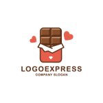 画像1: 愛を込めたチョコレートの甘いロゴ (1)