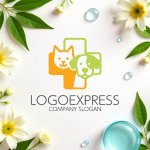 画像9: 犬と猫が並ぶメディカルなペットクリニックロゴ (9)