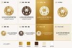画像18: 威厳と気品を纏う黄金のライオンロゴ (18)