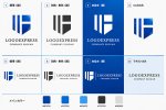 画像18: 盾と柱が象徴する信頼と守護の建築ロゴ (18)