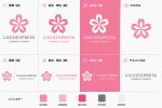 画像18: 洗練された桜の花びらのモダンロゴ (18)