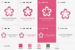 画像18: 優雅に重なり合う桜のモダンロゴ (18)