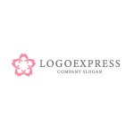 画像2: 優雅に重なり合う桜のモダンロゴ (2)