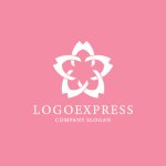 画像4: 優雅に重なり合う桜のモダンロゴ (4)